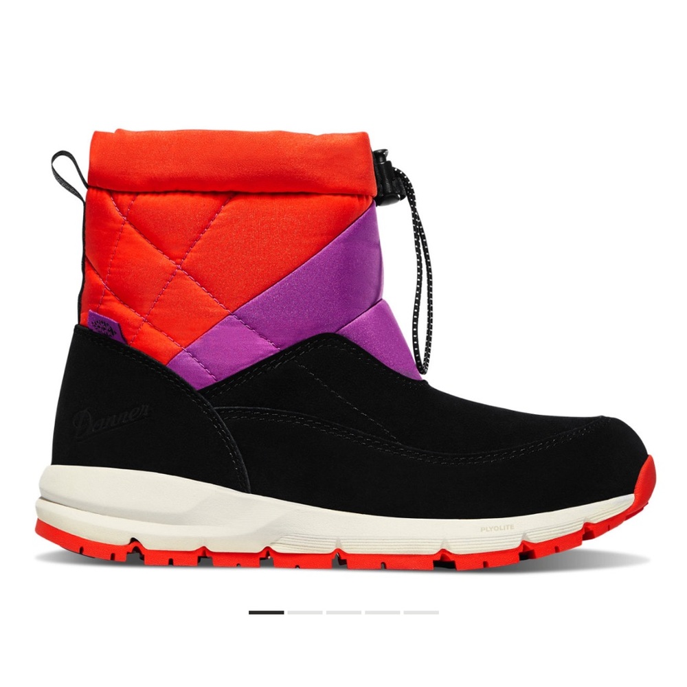 Danner cloud cap Boots Size 9 Jet Black Candy Apple